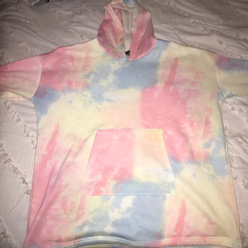 Rue21 Oversized Pastel Tie Dye Hoodie